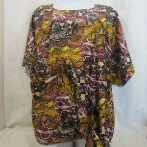 MARC NEW YORK multi color SS blouse top WOMEN S